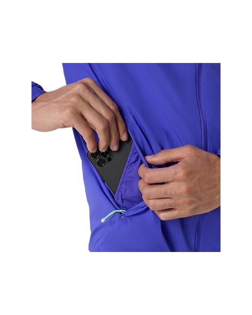 Asics Blue Road Packable Jacket for men