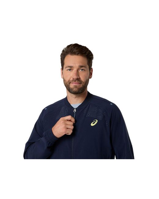 Asics Blue Match Jacket for men