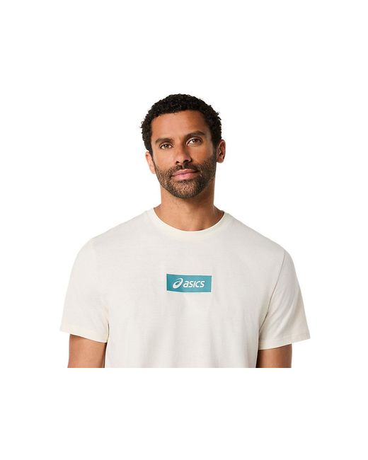 Asics Blue Chest Logo Tee for men