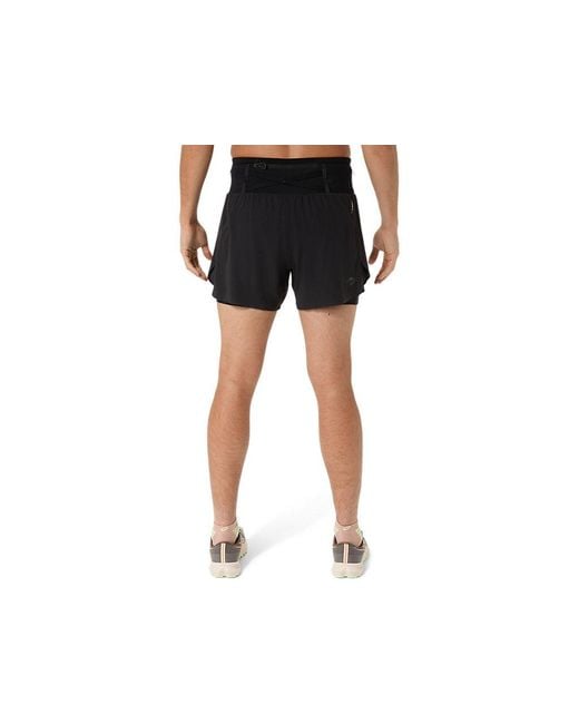 Asics Black Fujitrail Elite Short for men