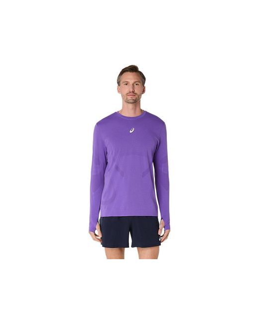 Asics ROAD SEAMLESS LS TOP in Purple für Herren