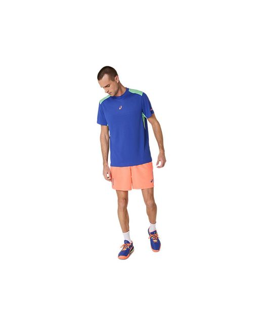 Asics Padel Court Ss Top in het Blue voor heren