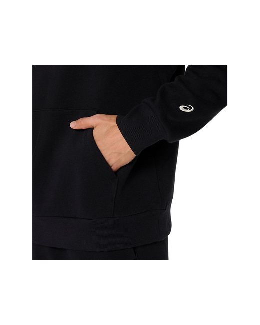 Asics Black Logo Fleece Hoodie for men