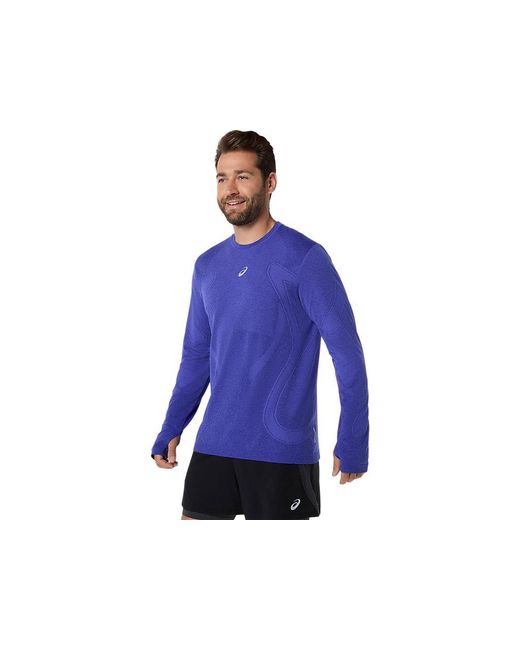 Asics Blue Road Seamless Ls Top for men
