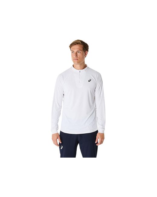 Match Ls 1/2 Zip Top Asics pour homme en coloris White