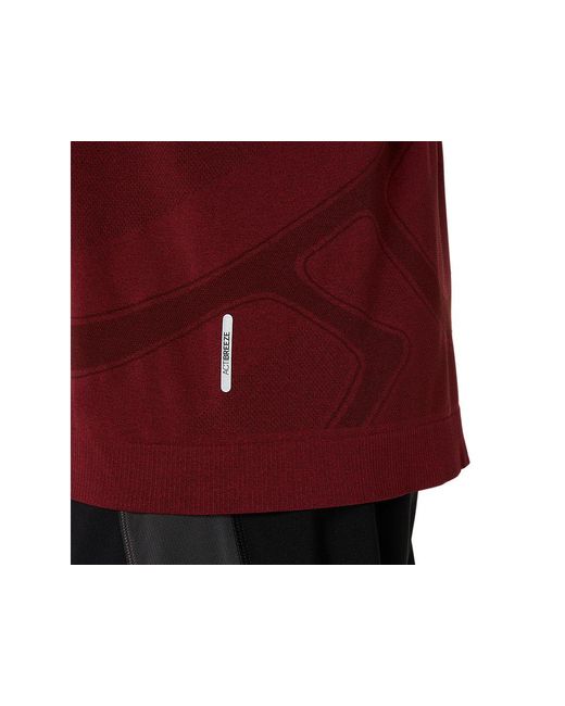 Asics Road Seamless Ls Top in het Red voor heren