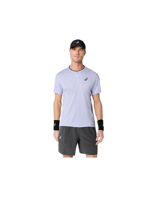 Asics Black Match Ss Top Night Energy for men