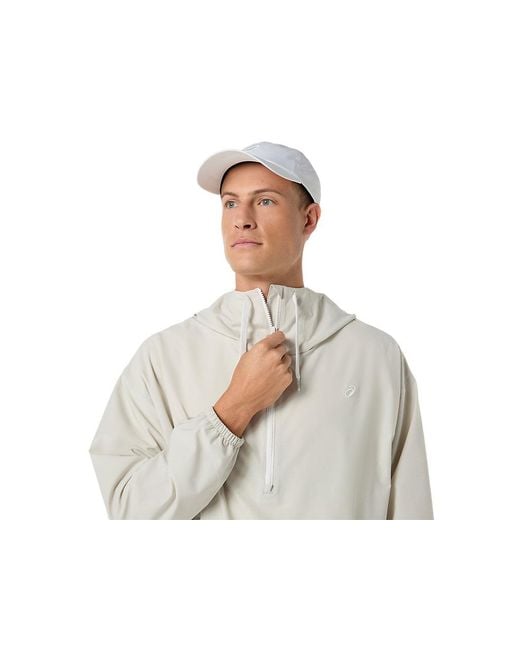 Asics White Heritage Double Weave Relaxed Anorak for men