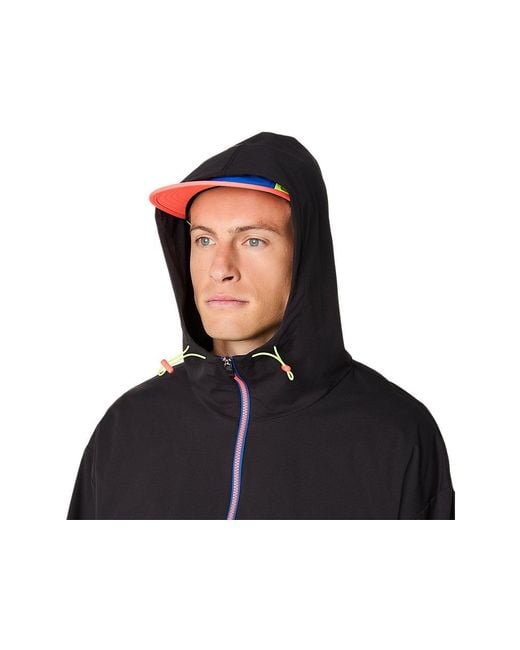 Asics TRACK CLUB RELAXED PULLOVER JACKET in Black für Herren