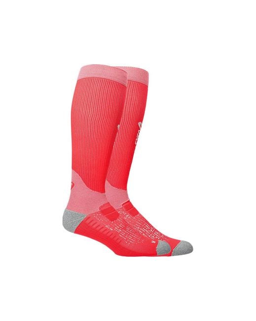 Performance Run Compression Sock Asics pour homme en coloris Red