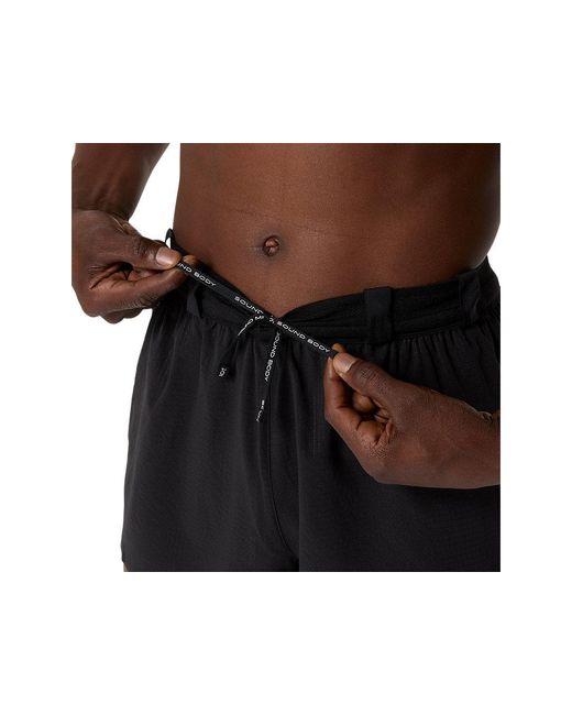 Asics Black Metarun Split Short for men