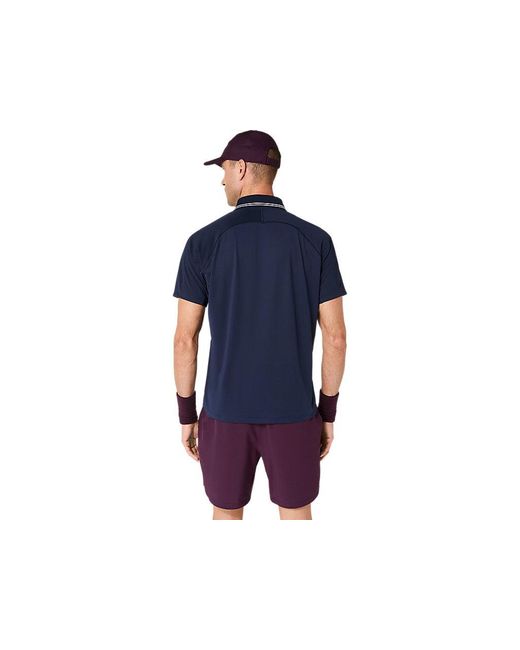 Asics Blue Game Polo Ss Top for men