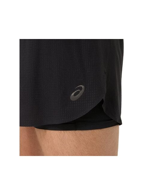 Asics Black Fujitrail Elite Short for men
