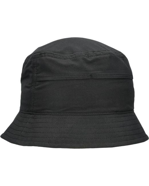 Asics Black Essential Bucket Hat for men