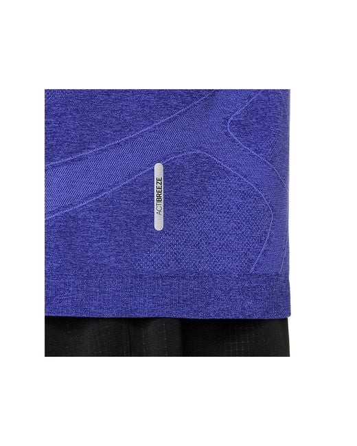 Asics Blue Road Seamless Ss Top for men
