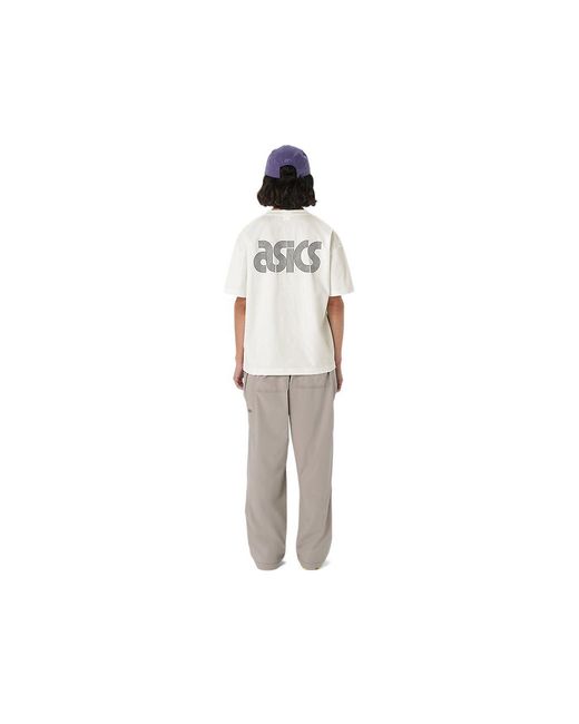 Asics White Graphic Tee for men