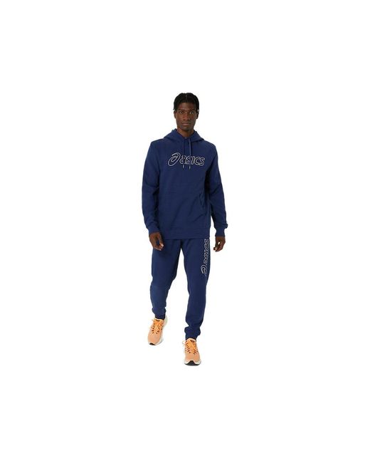 Asics Blue Logo Oth Hoodie for men