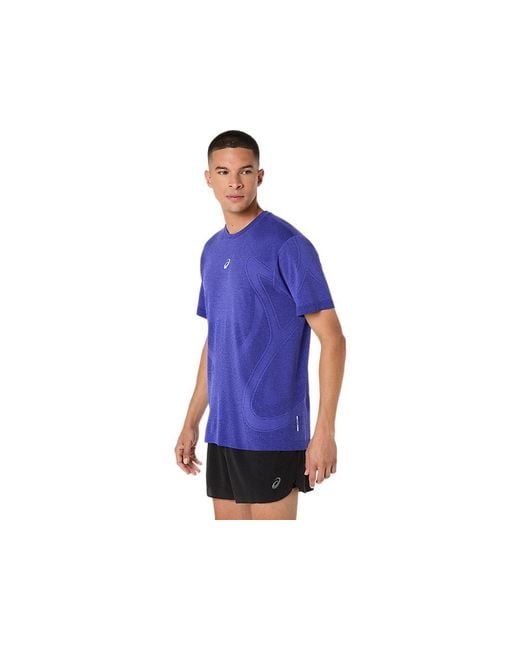 Asics Blue Road Seamless Ss Top for men