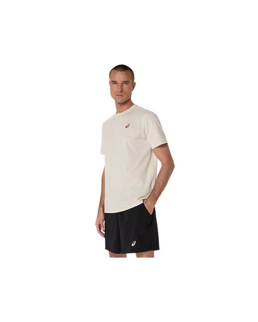 Asics COURT GRAPHIC SS TOP in Black für Herren