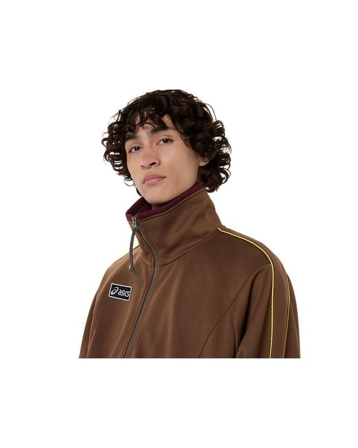 Asics Knit Jacket in het Brown voor heren