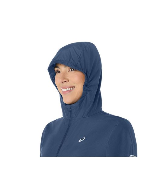 Asics Sport Run Hood Jacket in het Blue
