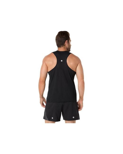 Asics Road Singlet in het Black voor heren