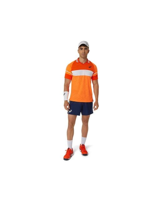 Asics Orange Men Match Actibreeze Polo-shirt for men
