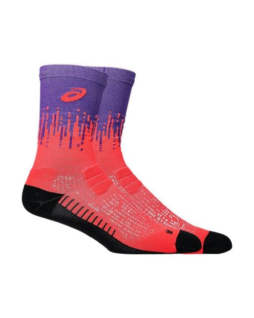 Asics Performance Run Sock Crew in het Red voor heren