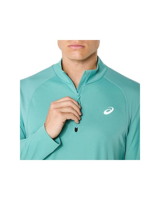 Asics Blue Road Lite-Show 1/2 Zip Top for men