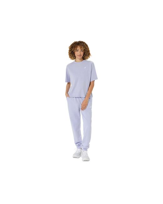Asics Blue Spiral Embroidery Relaxed Tee