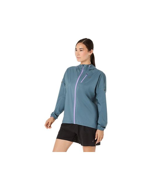 Asics Blue Fujitrail Elite Waterproof Jacket