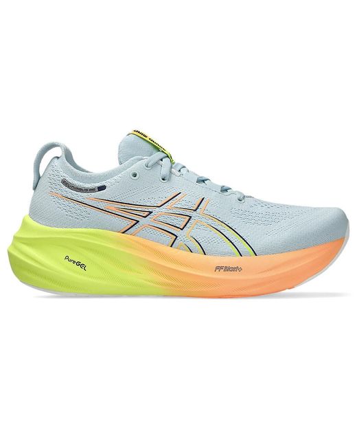 Asics Blue Gel Nimbus 26 Running Shoe S Road Shoes Grey/yellow 5