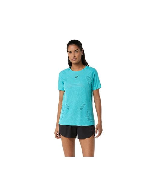 Asics Blue Metarun Ss Top