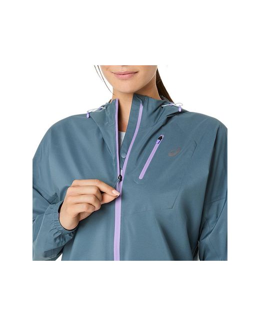Asics Blue Fujitrail Elite Waterproof Jacket