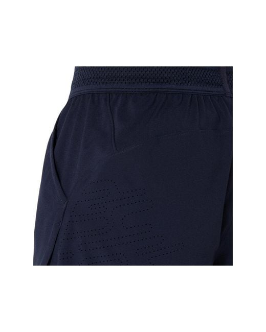 Asics Blue Match Laser Cut 7In Short for men
