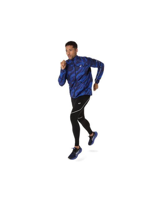 Asics Road Lite-Show Packable Jacket in het Blue voor heren
