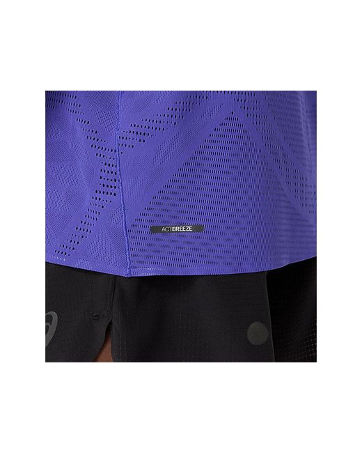 Asics Blue Metarun Ss Top for men