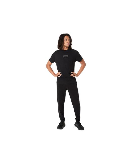 Asics Chest Logo Tee in het Black voor heren