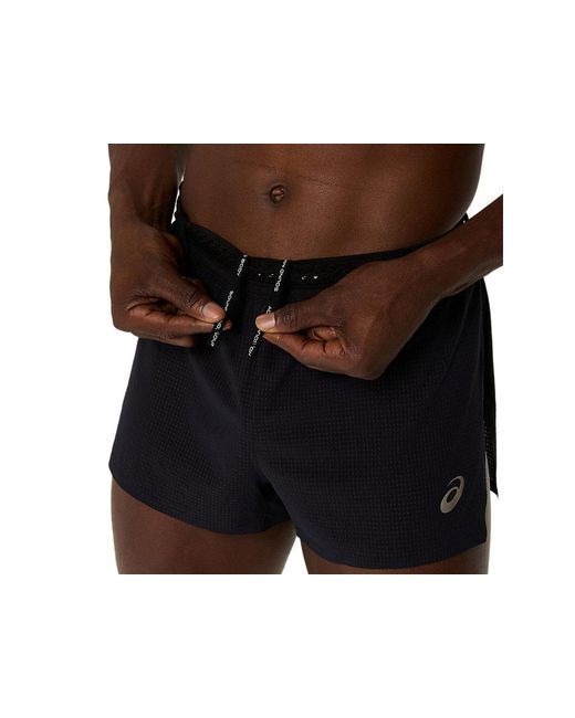 Asics Black Metarun Split Short for men
