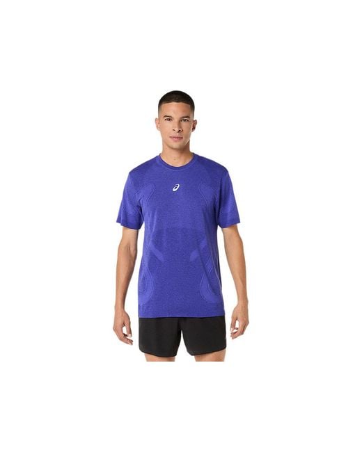 Asics Blue Road Seamless Ss Top for men