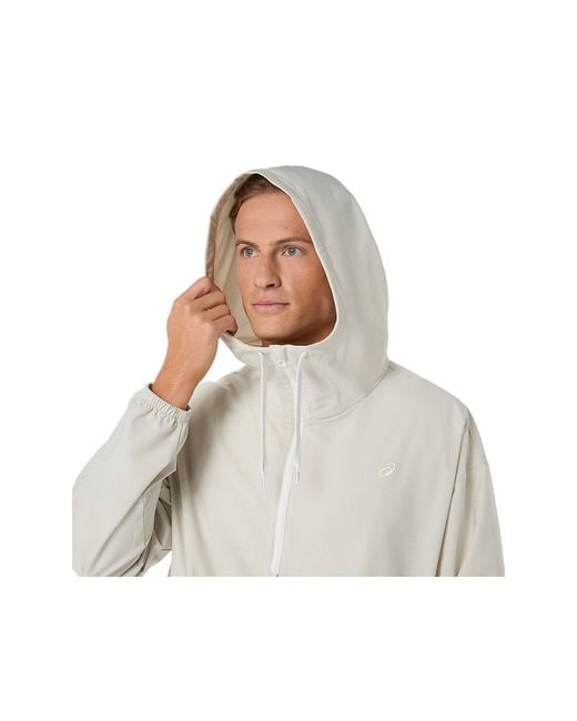 Asics White Heritage Double Weave Relaxed Anorak for men