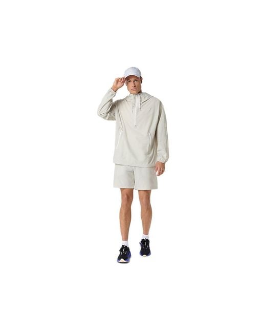 Asics White Heritage Double Weave Relaxed Anorak for men