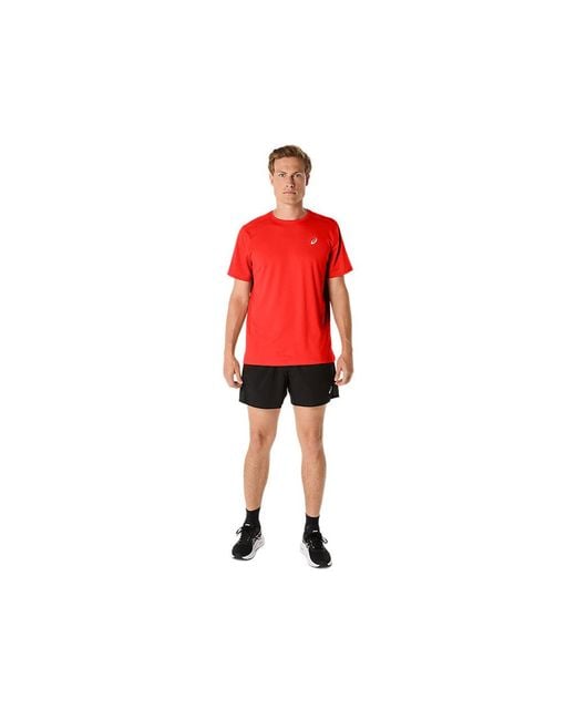 Asics Core Ss Top in het Red voor heren