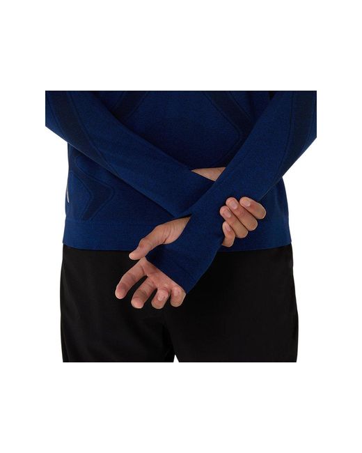 Asics ROAD SEAMLESS LS TOP in Blue für Herren