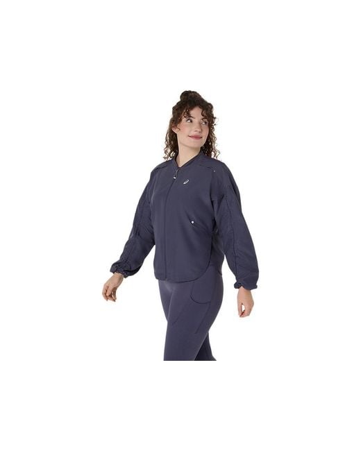 Asics Blue Nagino Run Adjustable Jacket