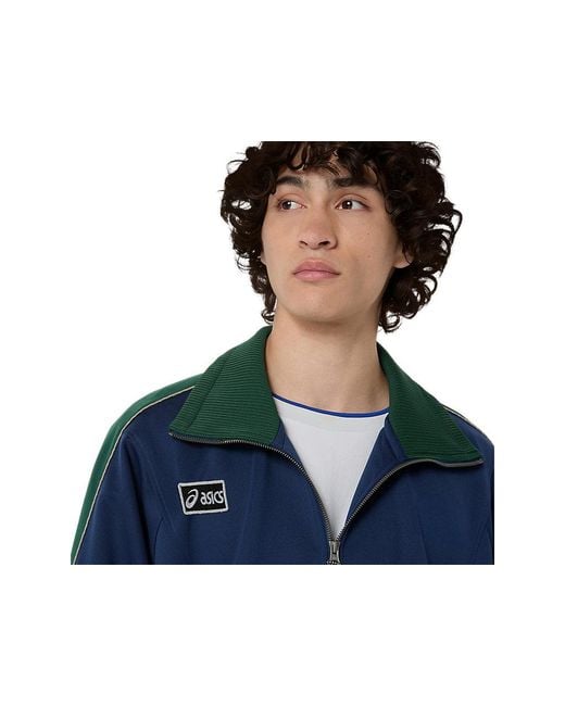 Asics Knit Jacket in het Blue voor heren