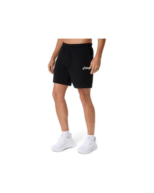 Asics Black Logo Fleece 7In Short for men