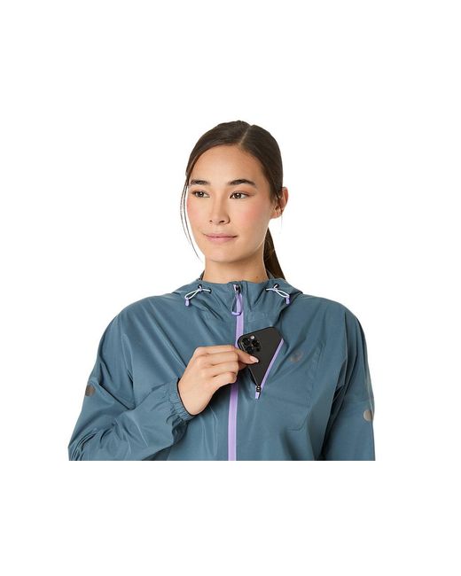 Asics Blue Fujitrail Elite Waterproof Jacket