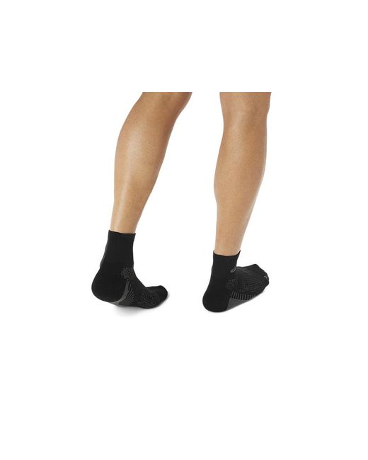 Asics Black Performance Run Sock Quarter for men