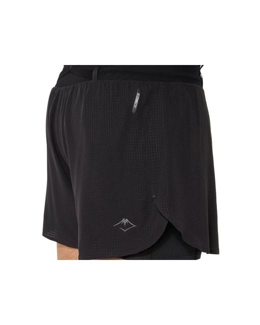 Asics Black Fujitrail Elite Short for men